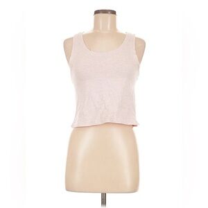 Pact Cool Stretch Cropped Lounge Tank in light pink heather